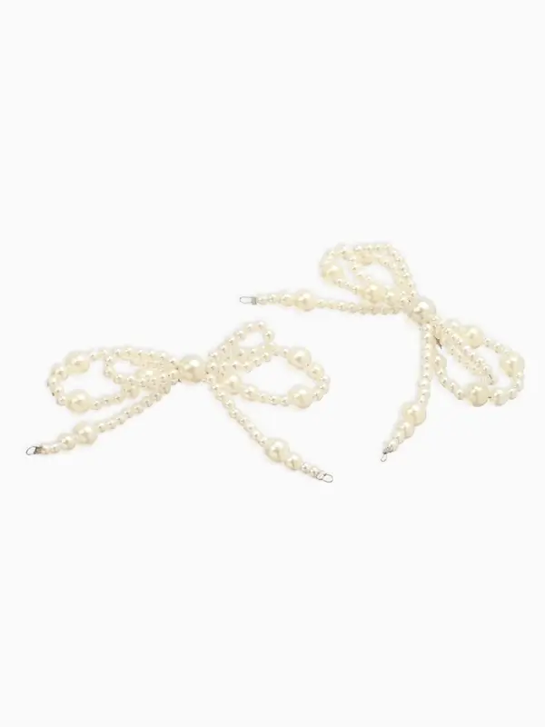 Обвес на штаны "Бантики", цвет белый в серебре