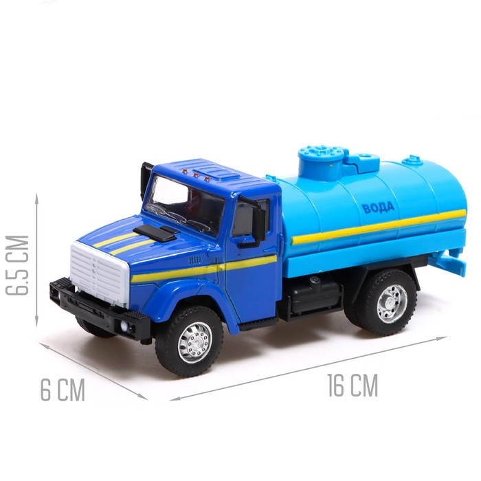 Грузовик металлический &laquo;ЗИЛ &laquo;Вода&raquo;, инерция, масштаб 1:43, подвижные детали кузова
