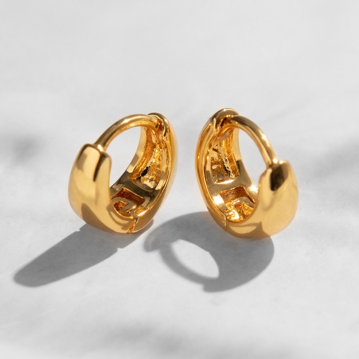Серьги-кольца XUPING объём, d=1,1 см, цвет золото Серьги-кольца XUPING объём, d=1,1 см, цвет золото