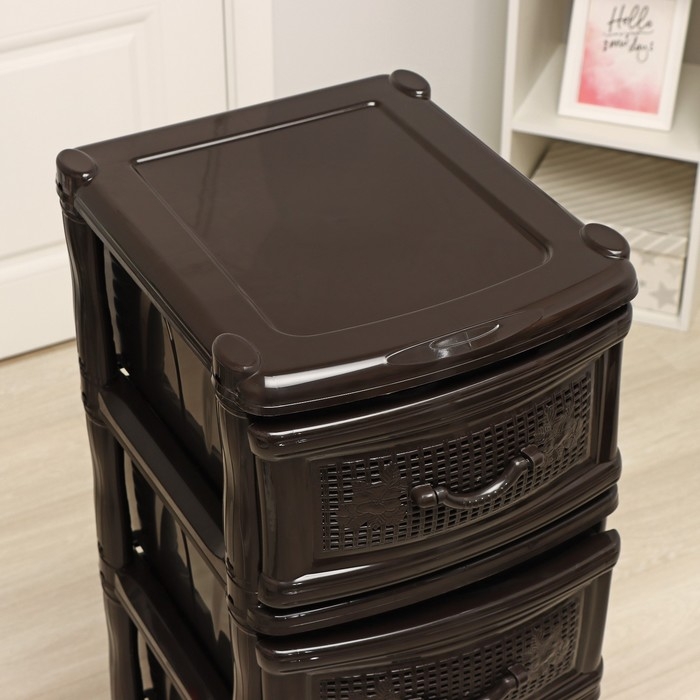 Комод 4-х секционный &laquo;Эконом&raquo;, цвет коричневый