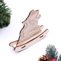 Новый год. Сувенир символ года качалка "Змейка с языком", 9,7 х 8,8 х 2 см