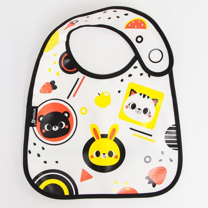 Нагрудник для кормления &laquo;Малыши&raquo; Г. Доман непромокаемый на липучке, с карманом