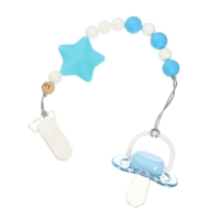 Держатель для соски - пустышки &laquo;Звёздочка&raquo;, силиконовый, с прорезывателем