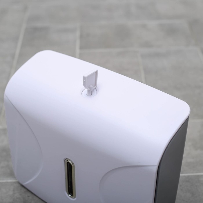 Диспенсер для бумажных полотенец в листах, пластик, 21,5&times;9&times;26,5 см, цвет белый