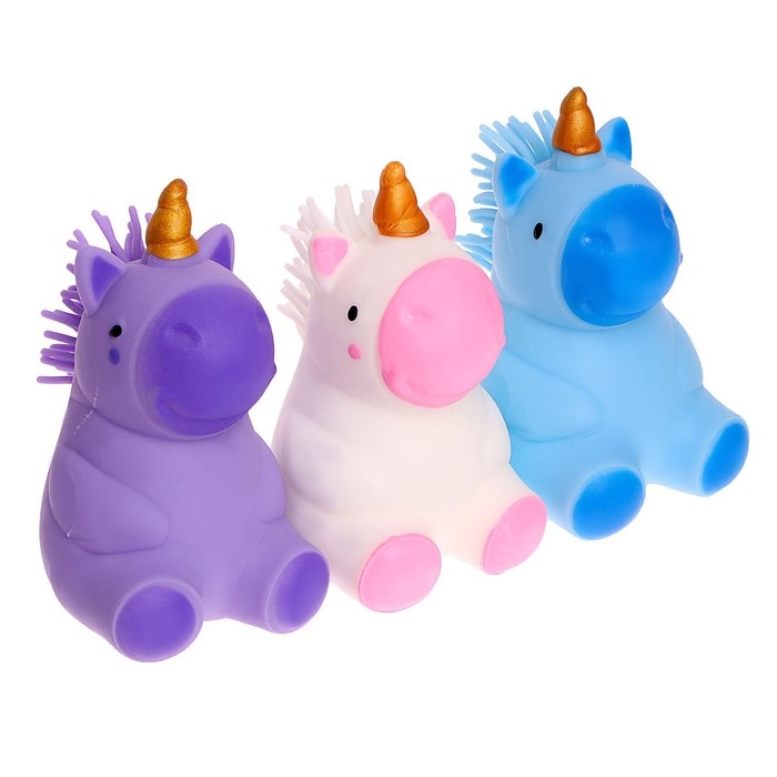 Антистресс сквиш мялка &laquo;Единорожка&raquo;, с пастой, цвета МИКС, в шоубоксе