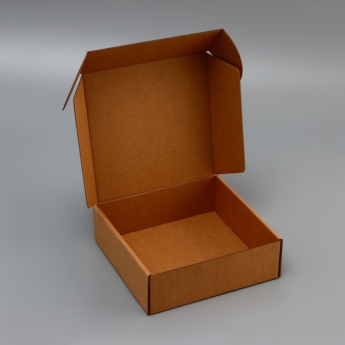 Коробка самосборная, крафт, 21 х 21 х 7 см