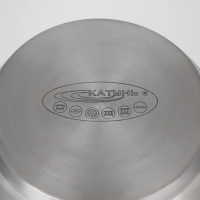 Набор кастрюль &laquo;Гретта&raquo;, 3 предмета: кастрюли 2,2 л, 4,2 л, ковш 1,6 л, капсульное дно, индукция