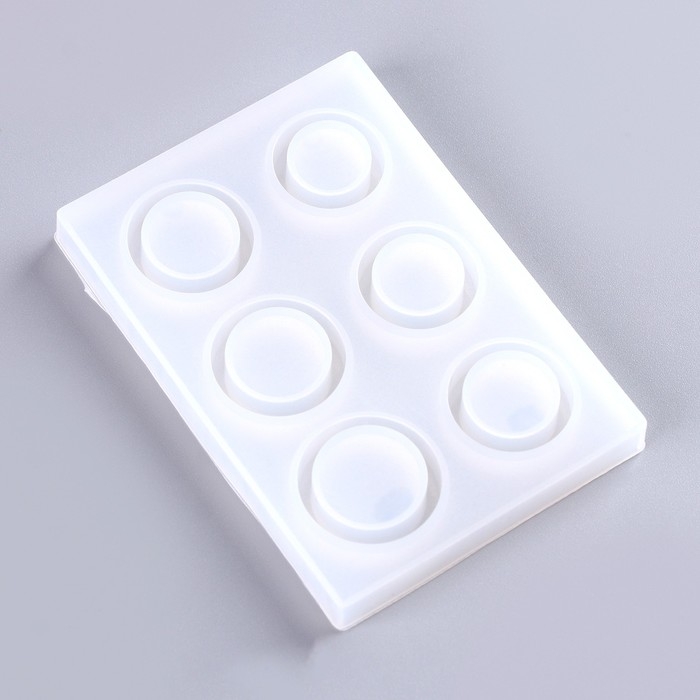 Форма силиконовая универсальная &laquo;Кольцо&raquo; 6 форм, размер 1 шт. &mdash; 2 см; 1,8 см