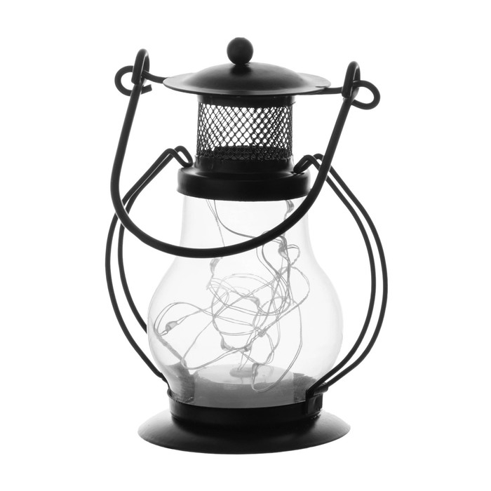 Ночник Ночник "Лампа" LED 1хCR2032 черный 10х7х13см RISALUX