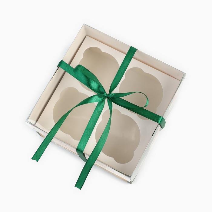 Коробка для капкейка &laquo;Время побеждать&raquo;, 16 &times; 16 &times; 10 см