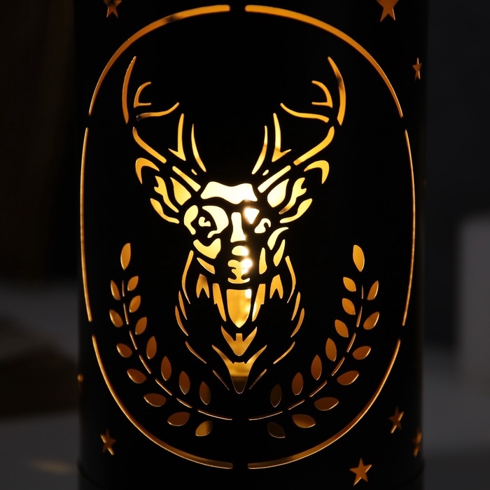 Фигура световая "Величавый олень", 12.3x21 см, 1 LED. АААх3 (не в компл.), свечение тёплое белое