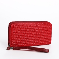 Кошелёк женский на молнии, цвет красный Кошелёк женский на молнии, цвет красный