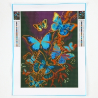 Алмазная мозаика с полным заполнением на холсте &laquo;Бабочки&raquo;, 30 х 40 см