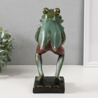 Подсвечник полистоун "Лягуха с короной" 14,5х12,5х26 см Подсвечник полистоун "Лягуха с короной" 14,5х12,5х26 см