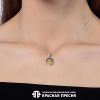 Подвеска &laquo;Ангел Хранитель&raquo; с молитвой, посеребрение с оксидированием и выборочным золочением