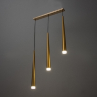 Светильник BayerLux Подвес BayerLuxной "Титан" 3хLED 9Вт 4000К золото 50х5,3х53-203см