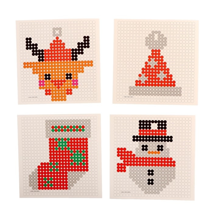 Новогодняя термомозаика &laquo;Новый год!&raquo; с пинцетом