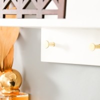 Крючки декоративные дерево с полочкой "Домик с забором" 10х20х19,5 см