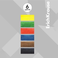 Акварель 6 цветов, ErichKrause, без кисти, картон, европодвес (облегченная упаковка)