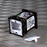 Светодиодная фигура &laquo;Снеговик в лесу&raquo; 7.5 &times; 13.5 &times; 7.5 см, пластик, батарейки АААх3 (не в комплекте), свечение тёплое белое