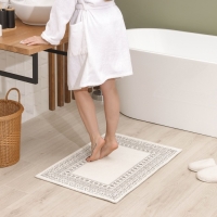 Коврик для ванной SAVANNA &laquo;Лия&raquo;, 60&times;90 см, цвет бело-коричневый
