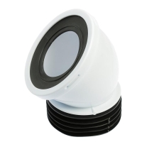 Труба фановая для унитаза "АНИ Пласт" W4228, 110 мм х 45&deg;, короткая