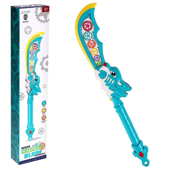 Меч &laquo;Глефа&raquo;, с шестерёнками, световые и звуковые эффекты, работает от батареек, цвет МИКС