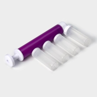 Аэрограф механический, 25&times;12&times;3 см, 4 ёмкости в комплекте, цвет МИКС