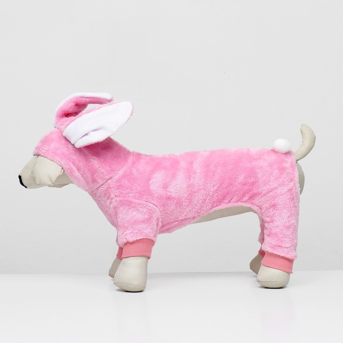 Комбинезон Комбинезон "Зайка" с капюшоном, размер XL (ДС 40 см, ОГ 50 см, ОШ 40 см), розовый