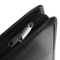 Папка деловая, искусственная кожа, для бумаг, 370 х 275 х 50 мм, с металлическим прижимом, с ручкой, 6Д52 &laquo;Люкс&raquo;, чёрная