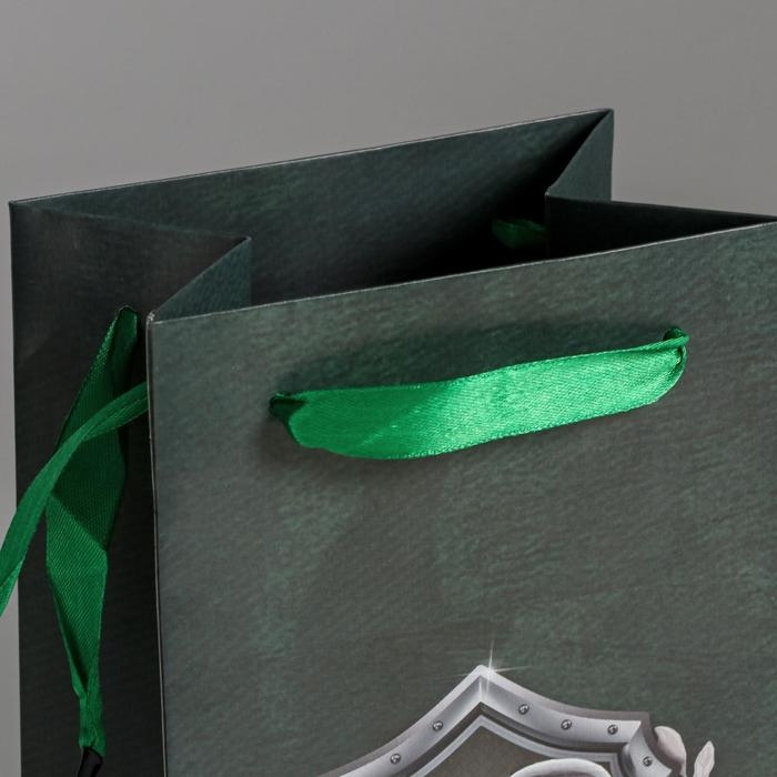 Пакет подарочный под бутылку, упаковка, &laquo;23 Февраля&raquo;, 36 х 13 х 10 см