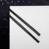 Клипсы &laquo;Лёд&raquo; классика, цвет чёрный в чёрном металле