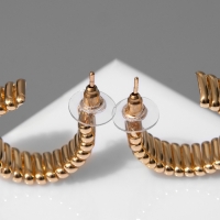 Серьги металл «Геометрия» дорожка акары, мини, цвет золото, d=2,2 см Серьги металл «Геометрия» дорожка акары, мини, цвет золото, d=2,2 см