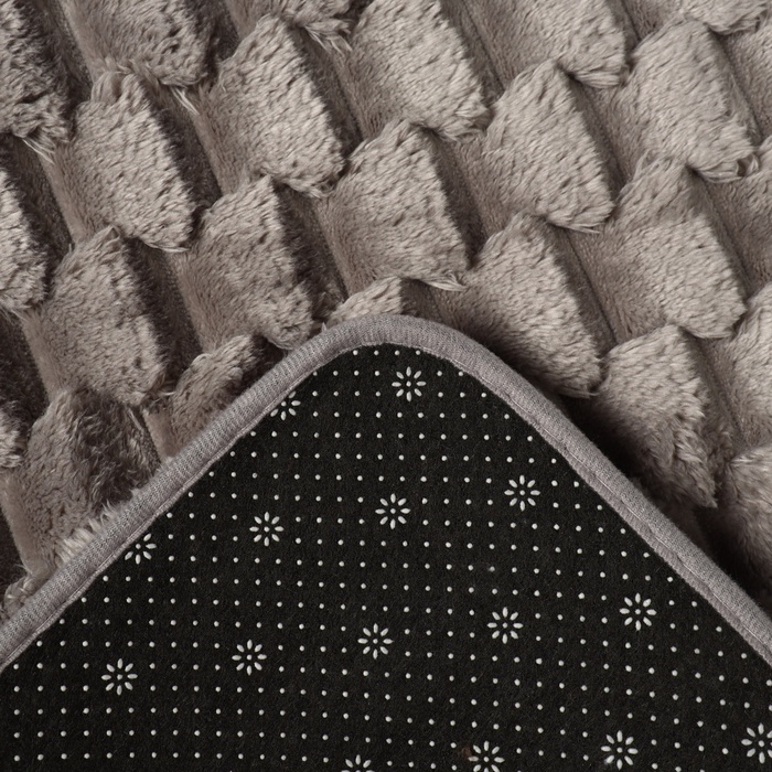 Коврик для ванной Этель &laquo;Ромбы&raquo;, цв. светло-серый, 50х80 см