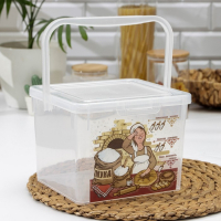 Контейнер для муки, 5,3 л, прозрачный Контейнер для муки, 5,3 л, прозрачный