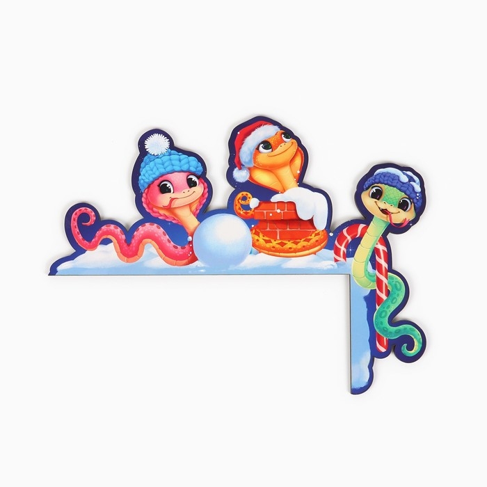 Декор на раму двери новогодний &laquo;Змейки&raquo;, на Новый Год, 27 х 19,9 см