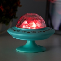 Ночник-проектор "Фьюжн" LED 3хLR44 диско, голубой 12х12х10 см RISALUX Ночник-проектор "Фьюжн" LED 3хLR44 диско, голубой 12х12х10 см RISALUX