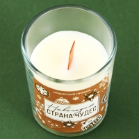 Новогодняя свеча в стакане с сюрпризом внутри &laquo;Страна чудес&raquo;, аромат имбирный пряник