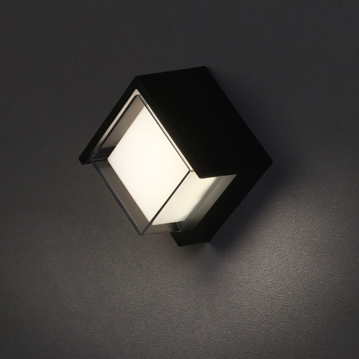 Светильник фасадный &laquo;Сити&raquo;, FSD-037, 5 Вт, 4000К, квадрат, IP65, 220 В, пластик, черный