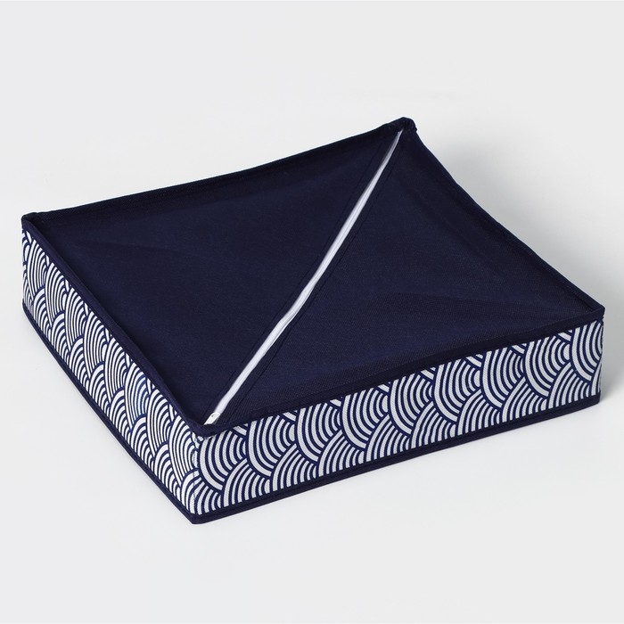 Органайзер для хранения белья Доляна &laquo;Волна&raquo;, 7 отделений, 34&times;30&times;8 см, цвет синий