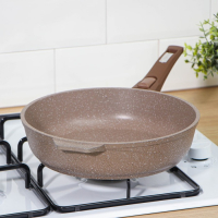 Сковорода &laquo;Гранит Brown&raquo;, d=26 см, антипригарное покрытие, съёмная ручка, цвет МИКС