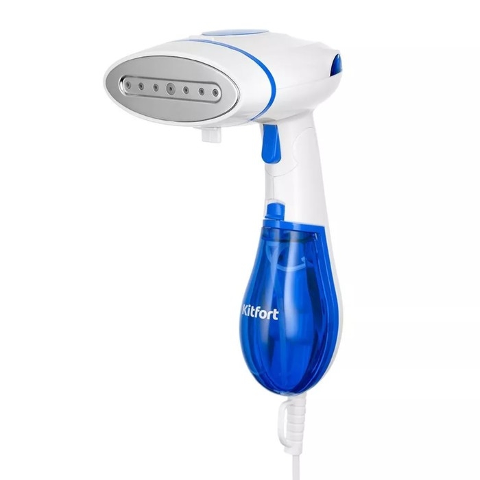 Отпариватель Kitfort КТ-9191-3, ручной, 1300 Вт, 140 мл, 22 г/мин, бело-синий Отпариватель Kitfort КТ-9191-3, ручной, 1300 Вт, 140 мл, 22 г/мин, бело-синий