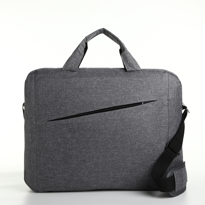 Сумка для ноутбука на молнии, наружный карман, цвет серый Сумка для ноутбука на молнии, наружный карман, цвет серый