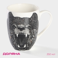 Кружка фарфоровая Доляна &laquo;Медведь&raquo;, 350 мл