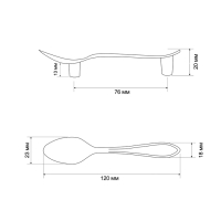Ручка-скоба "Ложка" CAPPIO RSC002, м/о 76 мм, цвет античная бронза