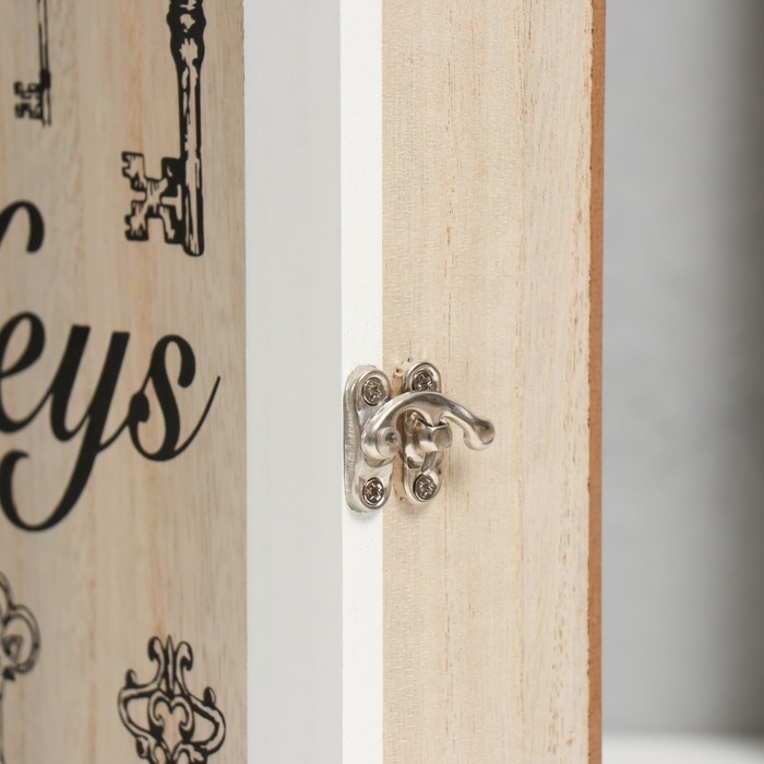 Ключница дерево 6 крючков "Ключи" 26х20,3х5,5 см