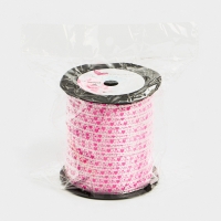 Лента упаковочная пластиковая &laquo;Сердечки и звездочки&raquo;, белая, 0.5 см х 200м