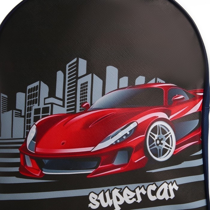 Рюкзак детский для мальчика текстильный &laquo;Супер-машина&raquo;,28х24,5х8 см