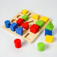 Головоломка «Изучаем цвета и фигуры», 16 объёмных фигур Головоломка «Изучаем цвета и фигуры», 16 объёмных фигур