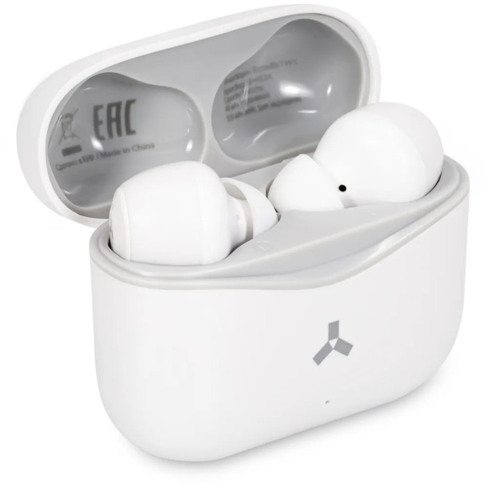 Наушники Accesstyle Tornado TWS Wireless, беспроводная зарядка, до 6 часов, белые